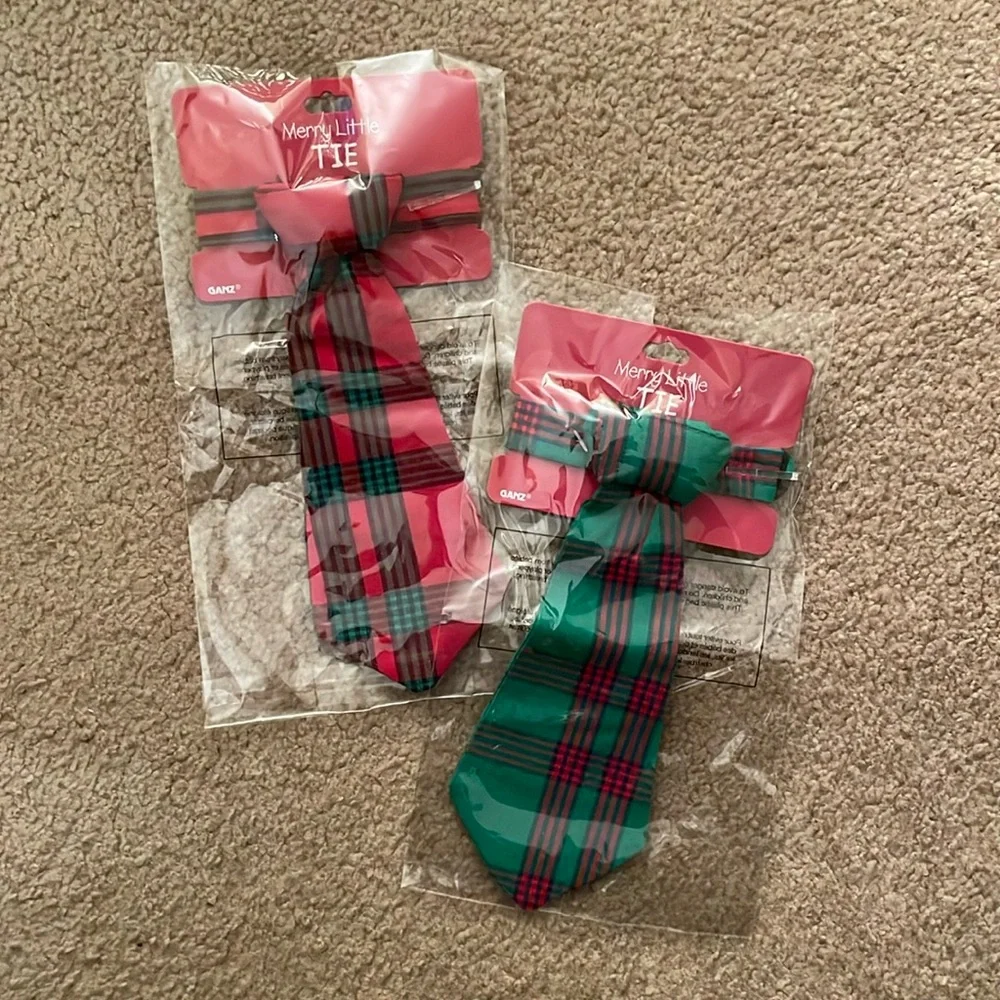 Two Ganz “Merry Little Ties” - Size 0/12 Months